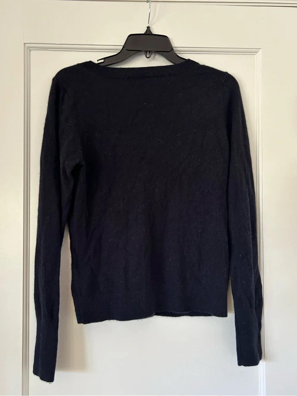 Abercrombie & Fitch 100% Cashmere V-Neck Sweater navy Size M pullover preppy
